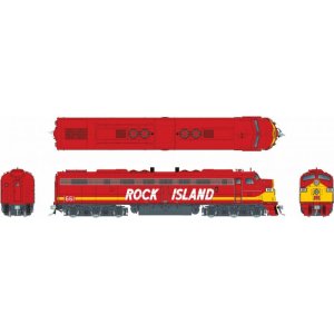 Rapido 28825 - HO EMD E8A w/HEP (DC/DCC/Sound): Rock Island - Red & Yellow Scheme: #664