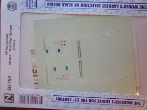 Microscale 60754 - N Scale Railroad Decal Set - CP Rail -- Diesels 1993-1997