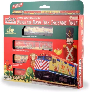 Kato Unitrack 106-2015 - N Scale F40PH - Operation North Pole Christmas - 4 Unit Train Set