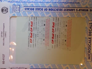 Microscale Decal 60-4137 - N Scale Railroad Decal Set - CP Rail -- Covered Hoppers 1994-1997
