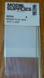 Detail Associates 2524 - Flat Brass Wire pkg(4) - .010 x .030" .04 x .08cm