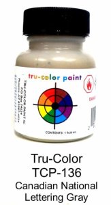Tru Color Paint 136 - Acrylic - CN Lettering Gray 1oz