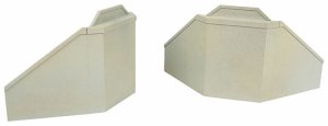 Walthers Cornerstone 4551 - HO Single-Track Railroad Bridge Concrete Abutments - Kit (2pk)