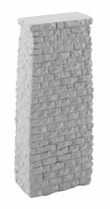 Walthers Cornerstone 4580 - HO Single-Track Railroad Deck Bridge Stone Pier - Resin Casting