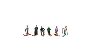 Woodland Scenics 1967 - HO Snow Skiers - Scenic Accents - pkg(6)