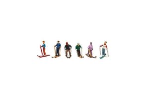 Woodland Scenics 2222 - HO Snow Skiers - Scenic Accents - pkg(6)