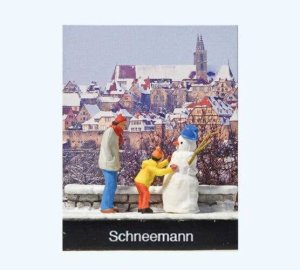 Preiser 99603 - HO Scale Snowman w/Man and Boy