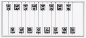 Tichy Trains 8259 - HO Scale Speed Limit Signs pkg(16) -- Low Speeds