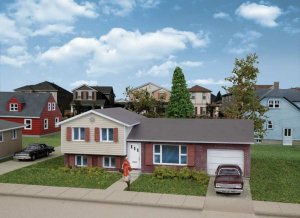 Walthers Cornerstone 3840 - N Scale Split-Level House - Kit
