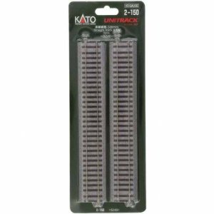 Kato Unitrack 2-150 - HO Scale Straight Roadbed Track Section - Unitrack -- 9-3/4" 246mm pkg(4)