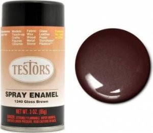 Testors 1240 - Enamel Spray Paint - Gloss Brown - 3oz