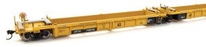 WalthersMainline 55665 - HO Thrall 5-Unit Rebuilt 40ft Well Car - TTX DTTX #740633 - black & whit...