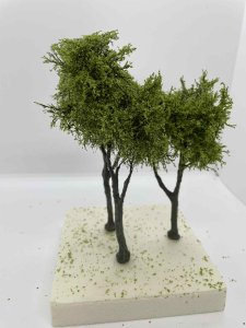 Martin Welberg Scenic Studios TLSG - Fine Scale Trees - Large - Spring Green 1 - 12cm-16cm - 3 pc...