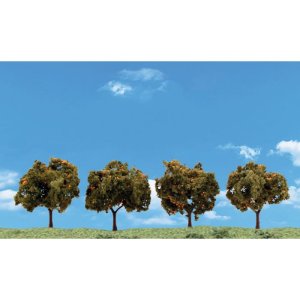 Woodland Scenics 3592 - Orange Trees - Ready Made Trees - 2in to 3in (4 Pack)