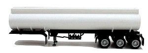 Herpa Models 5353 - HO Trailer Only (No Tractor) -- Tri-Axle Elliptical Tank Trailer - Undecorate...