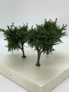 Martin Welberg Scenic Studios TSDG1- Fine Scale Tree - Small - Dark Green - 6cm-8cm - 3 pcs