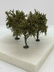 Martin Welberg Scenic Studios TSOL1 - Fine Scale Tree - Small - Olive Green - 6cm-8cm - 3 pcs