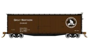 Rapido 103105-3 - HO USRA 40' Double-Sheathed Wood Boxcar - Ready to Run -- Great Northern (Boxca...