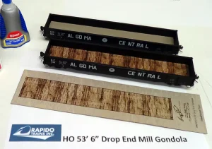 ITLA Scale Models 4951 -  HO scale Rapido 52-6 ft Weathered Gondola Floor