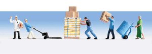 Walthers SceneMaster 6064 - HO Warehouse Workers & Accessories