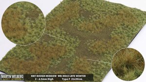 Martin Welberg Scenic Studios WB-M013 - Rough Meadow - Winter  - Type G - 30cm X 21cm