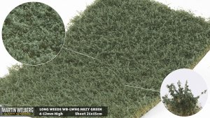 Martin Welberg Scenic Studios WB-LWHG - Long Weeds - Hazy Green - 4mm-12mm