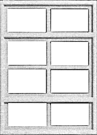 Pikestuff 2104 - HO Windows -- Eight-Pane