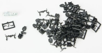 Micro Trains 001 10 301 - N Scale True-Scale Coupler - Black Long Shank pkg(20)