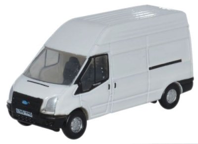 Oxford Diecast NFT006 - N Scale Ford Transit Van w/Long Wheelbase & High Roof (White)