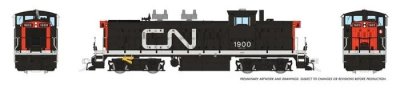Rapido 10070 - HO GMD-1 - DC/Silent - Canadian National (1900s Noodle w/ Black Cab) #1908