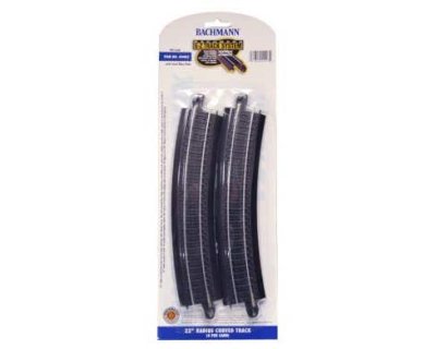 Bachmann 44403 - HO 22in Radius Curved Track W/Steel Alloy Rails & Black Roadbed (Sarah's Sale Sh...