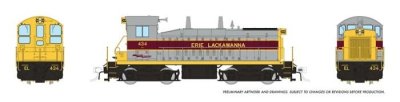 Rapido 27581 - HO EMD SW9 - DCC & Sound - Erie Lackawanna (EL Gray & Maroon) #439