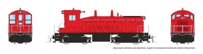 Rapido 27598 - HO EMD SW9 - DCC & Sound - Generic Industrial Red - Unlettered