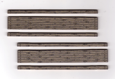 Blair Line 115 - HO 3-9/16 inch 2-Lane Wood Grade Crossing - Kit (2/pk)