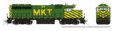 Rapido 40015 - HO EMD GP40 - DCC Ready - MKT (Green & Yellow) #194