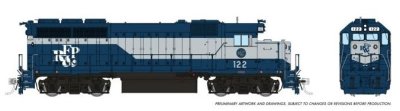 Rapido 40521 - HO EMD GP40 - DCC & Sound - RF&P (Blue and Grey) #125