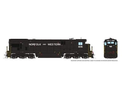 Rapido 42119 - HO GE C36-7 - DC/Silent - Norfolk & Western #8016 (Claytor Font)