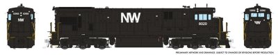 Rapido 42523 - HO GE C30-7 - DCC & Sound - Norfolk & Western (Black Scheme) #8059