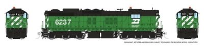 Rapido 50629 - HO EMD SD9 - DCC & Sound - Burlington Northern #6237