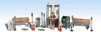 Woodland Scenics 1941 HO Street Accessories 