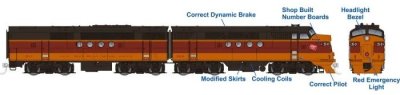 Rapido 53016 - HO EMD FT A+B Set - DC/Silent - Milwaukee (1948 Repaints) #37A + 37B