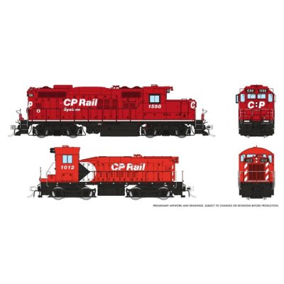 Rapido 54519 - HO GP9u Mother+Slug (DC/DCC/Sound): CP - System: #1598 + #1012