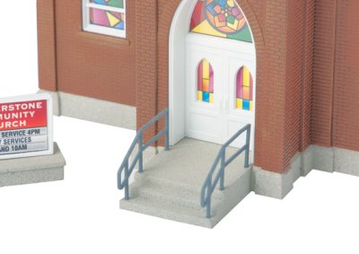Walthers Cornerstone 3496 - HO Brick Church - Kit
