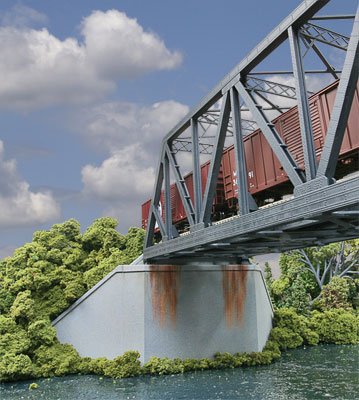 Walthers Cornerstone 4553 - HO Double-Track Railroad Bridge Concrete Abutment - Kit (2-Pack)