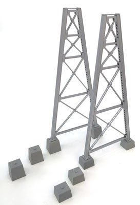 Walthers Cornerstone 4555 - HO Steel Railroad Bridge Tower Bent 2-Pack - Kit
