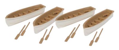 Walthers SceneMaster 4163 - HO Row Boat (4pk)
