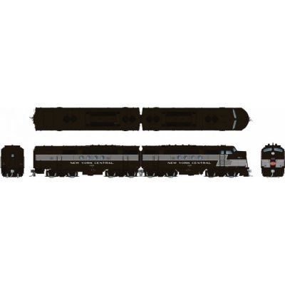 Rapido 1004025 - HO Scale EMD FT A+B (DC/Silent): NYC - Lightning Stripe: #1601 + 2401