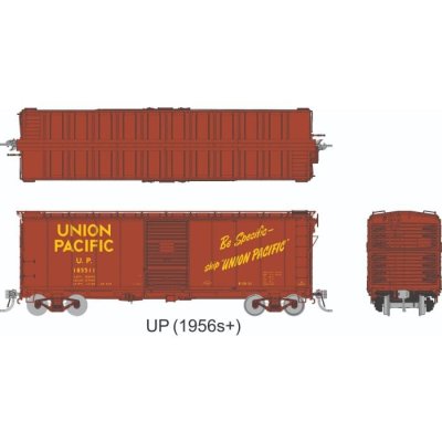 Rapido 1011004 - HO 1937 AAR 40' Boxcar - Square Corner: Union Pacific: 6-Pack