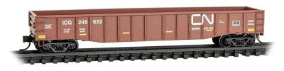 Micro Trains 10500632 - N Scale 50Ft Steel Side 15-Panel Fixed-End Fishbelly-Side Gondola - Canad...