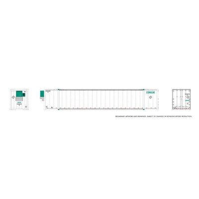 Rapido 1069009 - HO 53' high-cube Container (2-pack): Maritime-Ontario - Econoline
